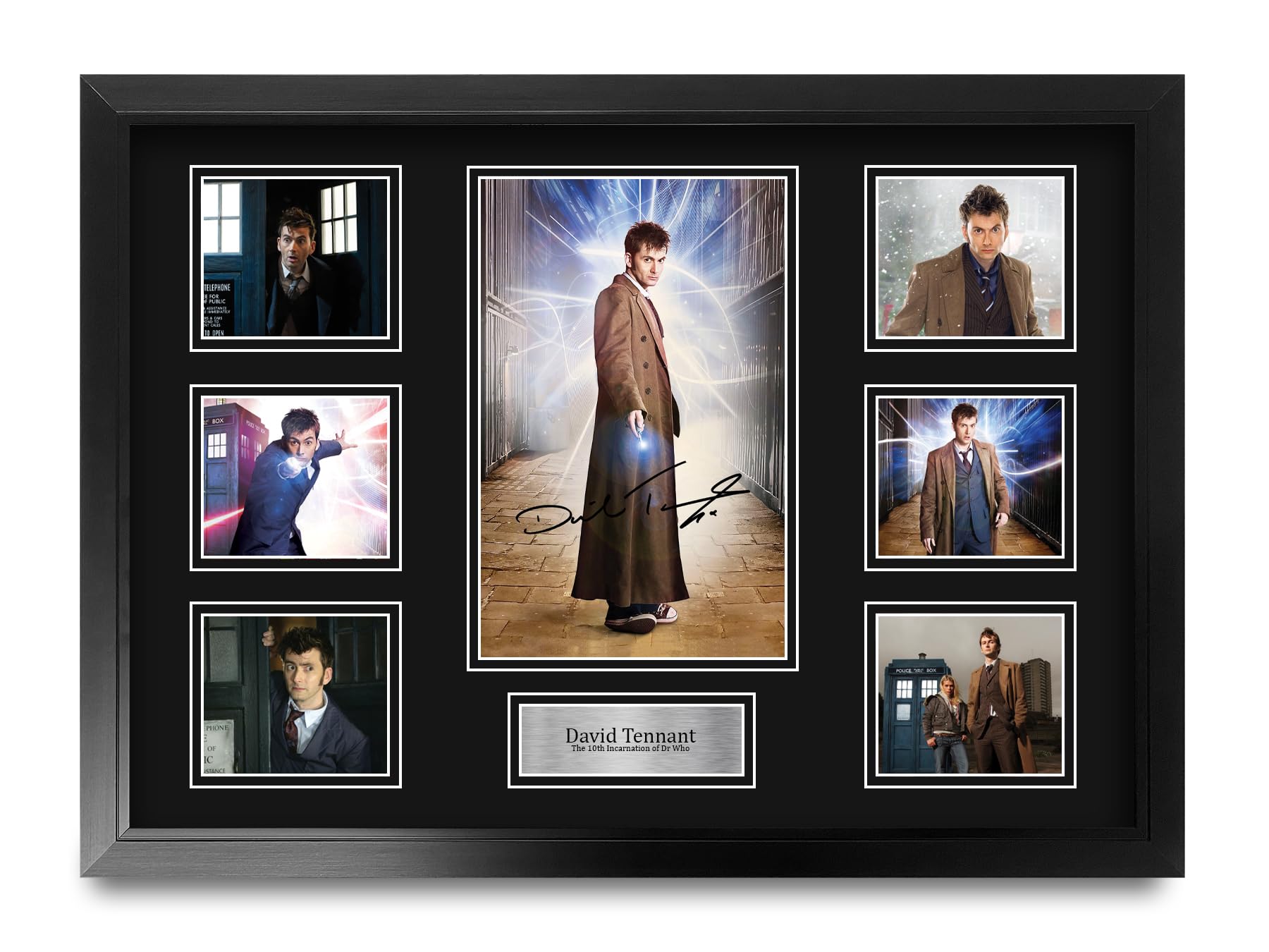 HWC Trading FR A2 David Tennant as Dr Who Gifts Deluxe Printed Signed Autograph Picture for Sci Fi TV Shows - A2 Framed