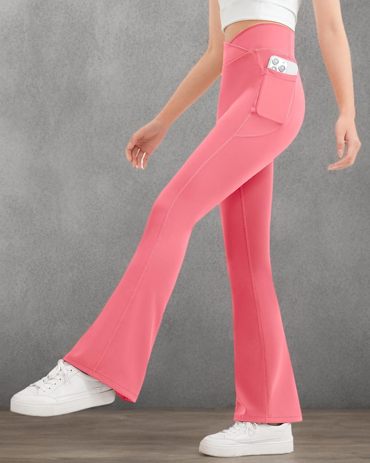 JOCMIC Girls Flare Leggings Kids Bell Bottom High Waisted Yoga Dance Flared Bootcut Pants - Image 7