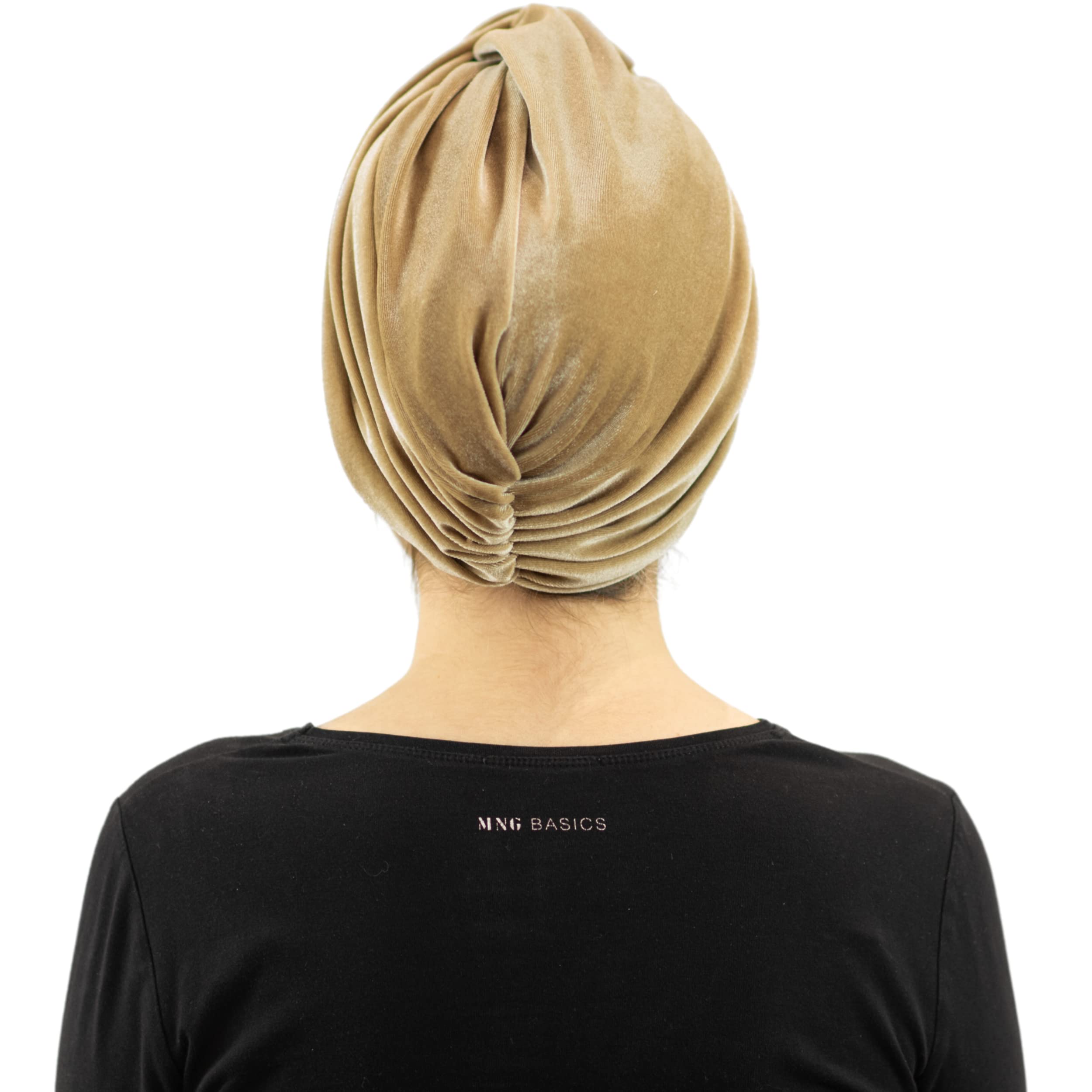 Women\'s Cream Turban Head Wrap Hat - Stylish Spa Accessory 613maTs0CZL.jpg_BO30,255,255,  main image 3
