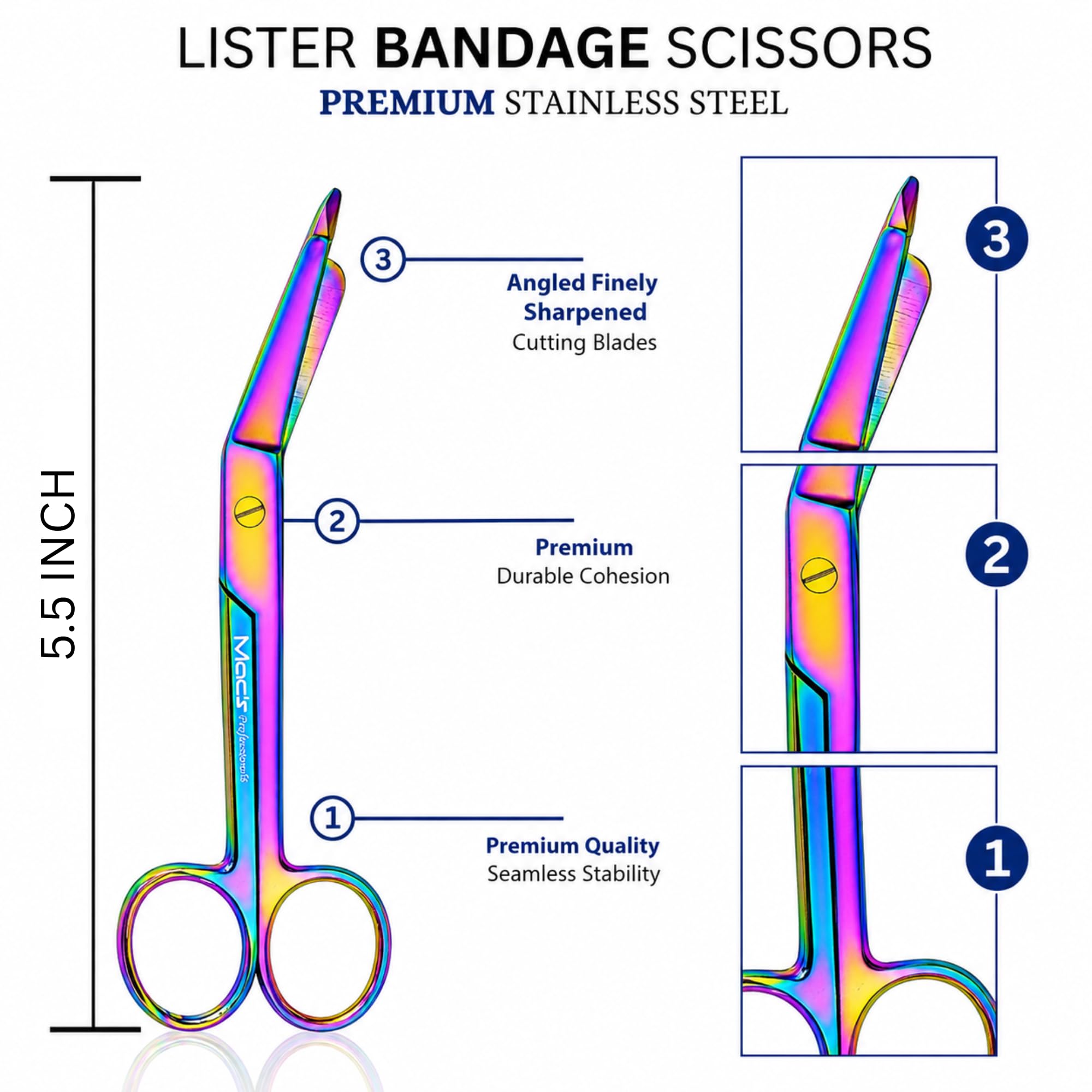 Titanium Bandage Scissors - Medical Grade -2