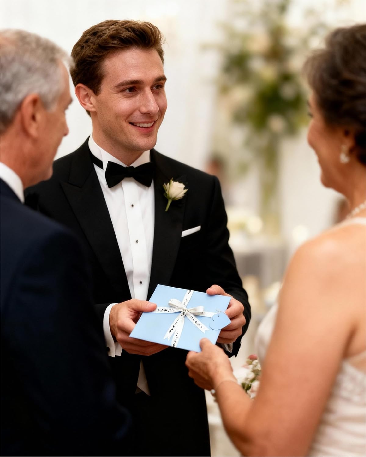 Bride Squad Wedding Handkerchief | Gifts for Mother Of The Bride & Mother Of The Groom | Something Blue for the Wedding Day