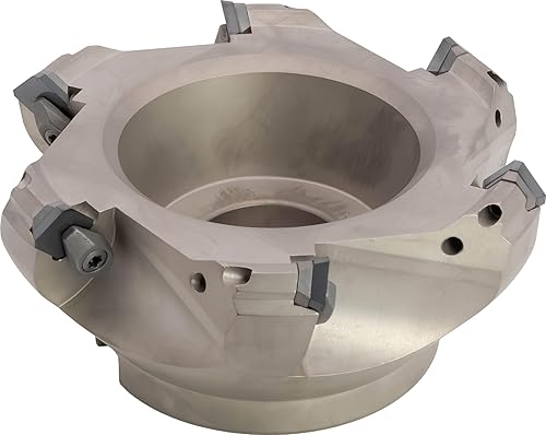 Miniatura 6 de Molino de cara indexable (carcasa) de 2" 45°, diámetro del orificio del eje de 3/4", 3 flautas, con 3 piezas de inserciones de carburo SEAN42