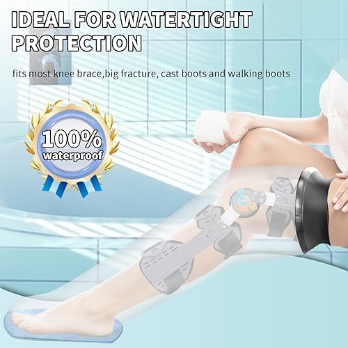 Miniatura 16 de Adult leg cast protector for shower, KT1190 Waterproof Shower Bandage and Cast Cover Full Leg Shower Protector Watertight Protection to Broken Leg