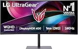 LG Ultragear™ 34G630A-B.AEU Ecran PC Gaming 34" - Dalle VA résolution WQHD (3440 x 1440), 1ms GtG 240Hz, DisplayHDR™ 400, sRGB 95% (CIE1976), FreeSync Premium - 1