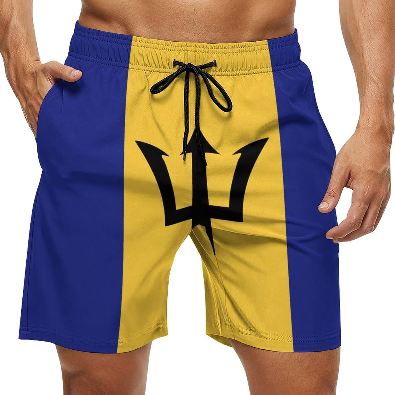 TAIZIYEAH Cape Verde Flag Beach Shorts Casual Men's Swimming Trunks with Pockets Quick-Drying Printed Shorts