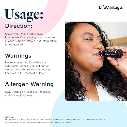 Miniatura 5 de TrueScience - Bebida líquida de colágeno para una piel brillante y de aspecto más firme, suplemento de péptidos de colágeno para mujeres y hombres,