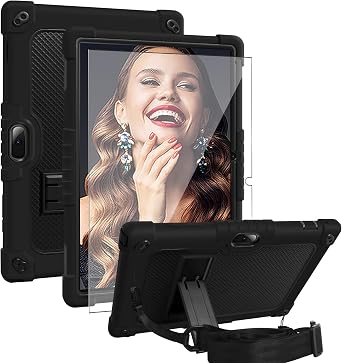 Case for Sky PAD 10 Max 10.1" Tablet Case,Heavy-Duty Shockproof Hybrid Kids Protective Case with Screen Protector for Sky PAD 10 Max Tablet 10.1 inch Tablet Black/Black/1 Pc