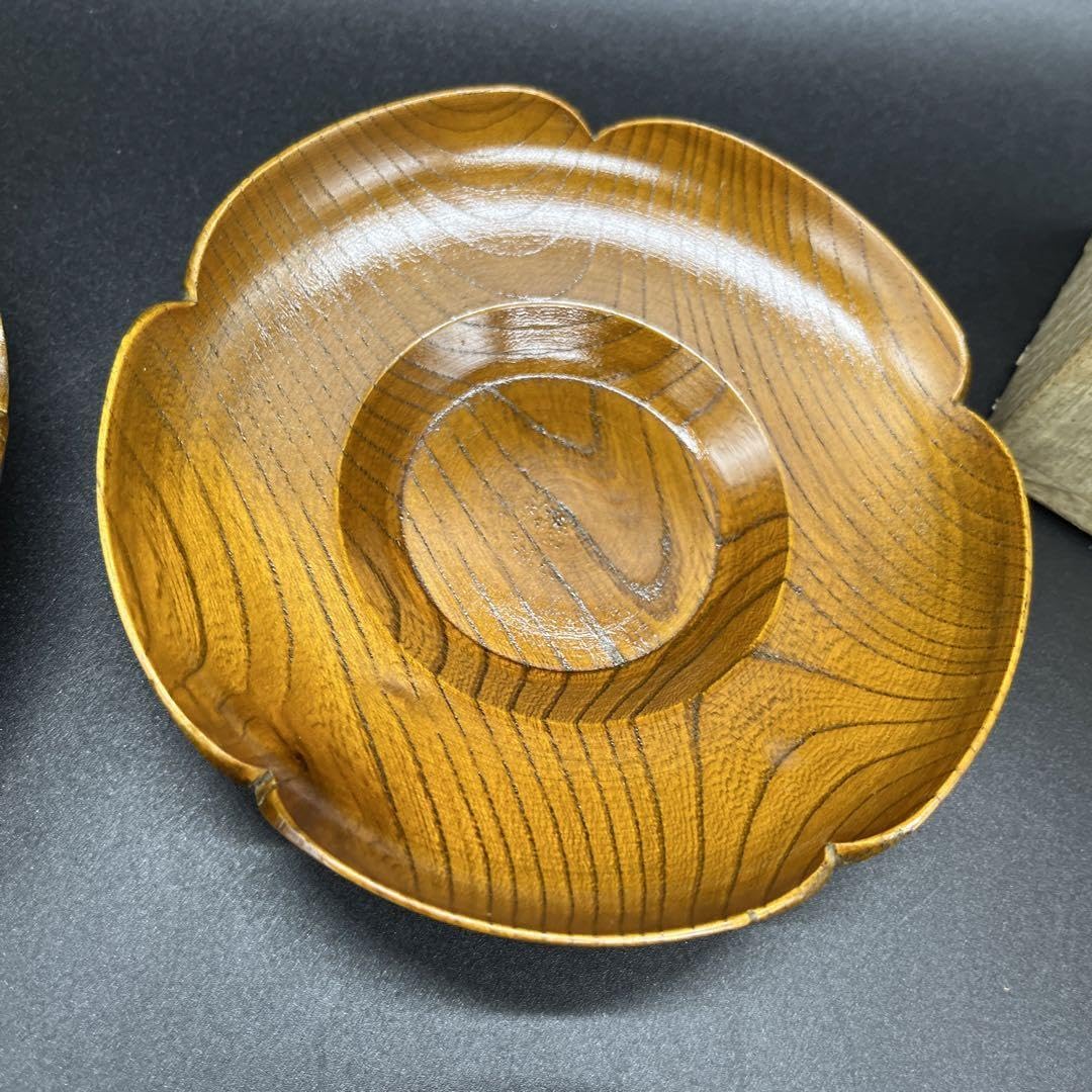 Amazon.co.jp: 高級 茶托 5枚組 天然木 無垢 木 木製 日本茶 茶器