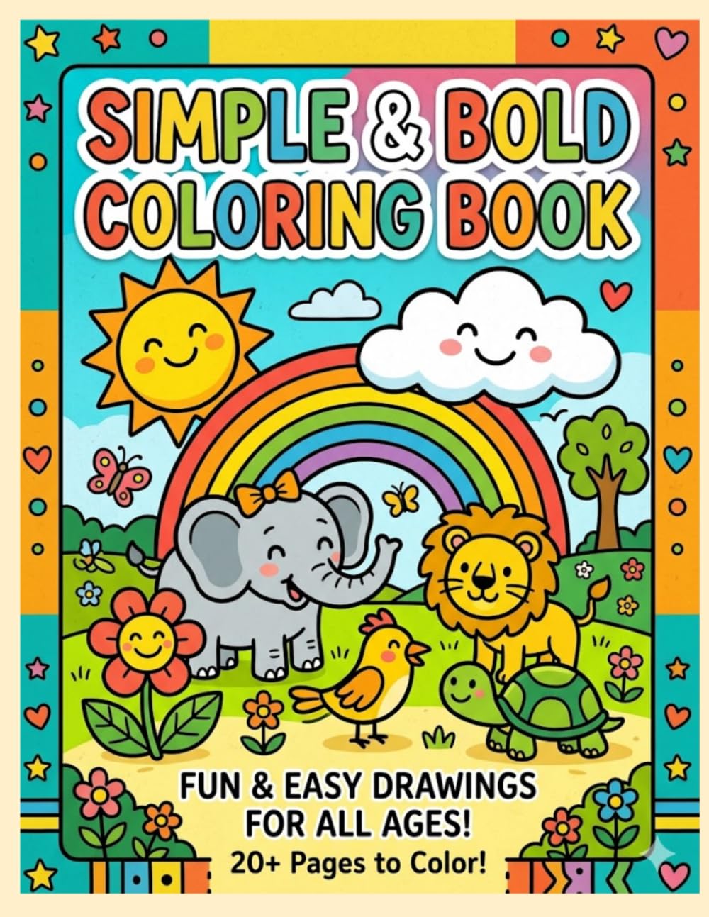 Simple and Bold coloring book: Fun and Easy Drawing for all ages