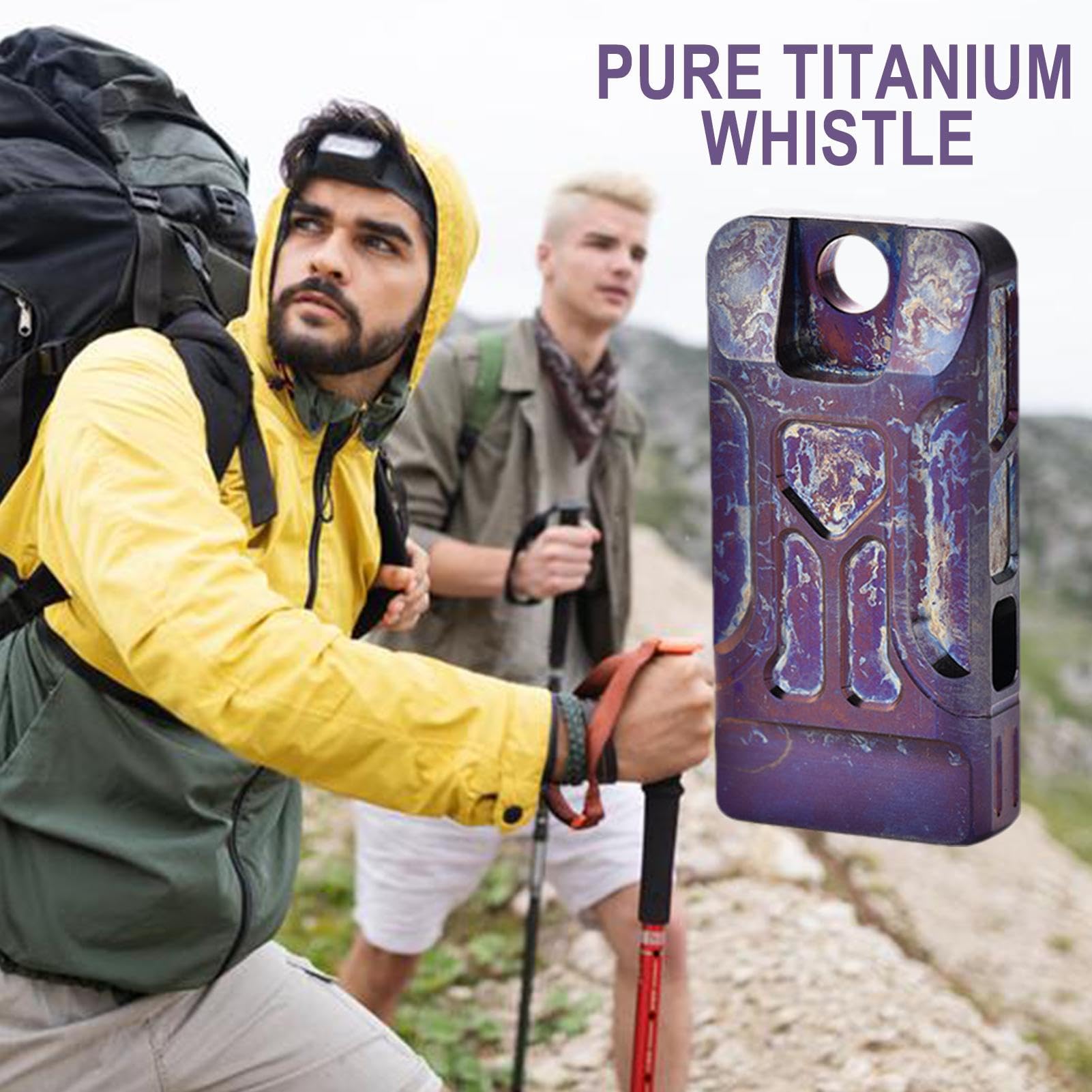 Sifflet de survie à double tube pour randonnée, camping, chasse, pêche, kayak