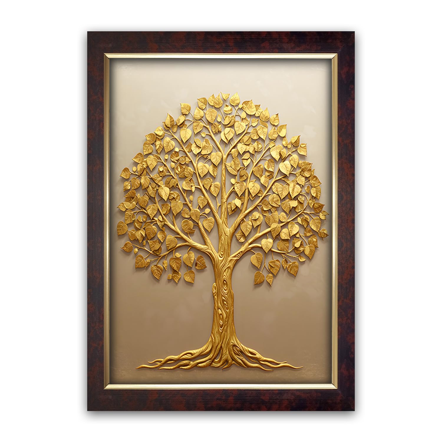 Dharvika Innovations Vastu kalpavriksha Money Golden Tree Photo Frame, Copper Gold, 11x14 Inch, Sparkle Laminated 51051-image-28