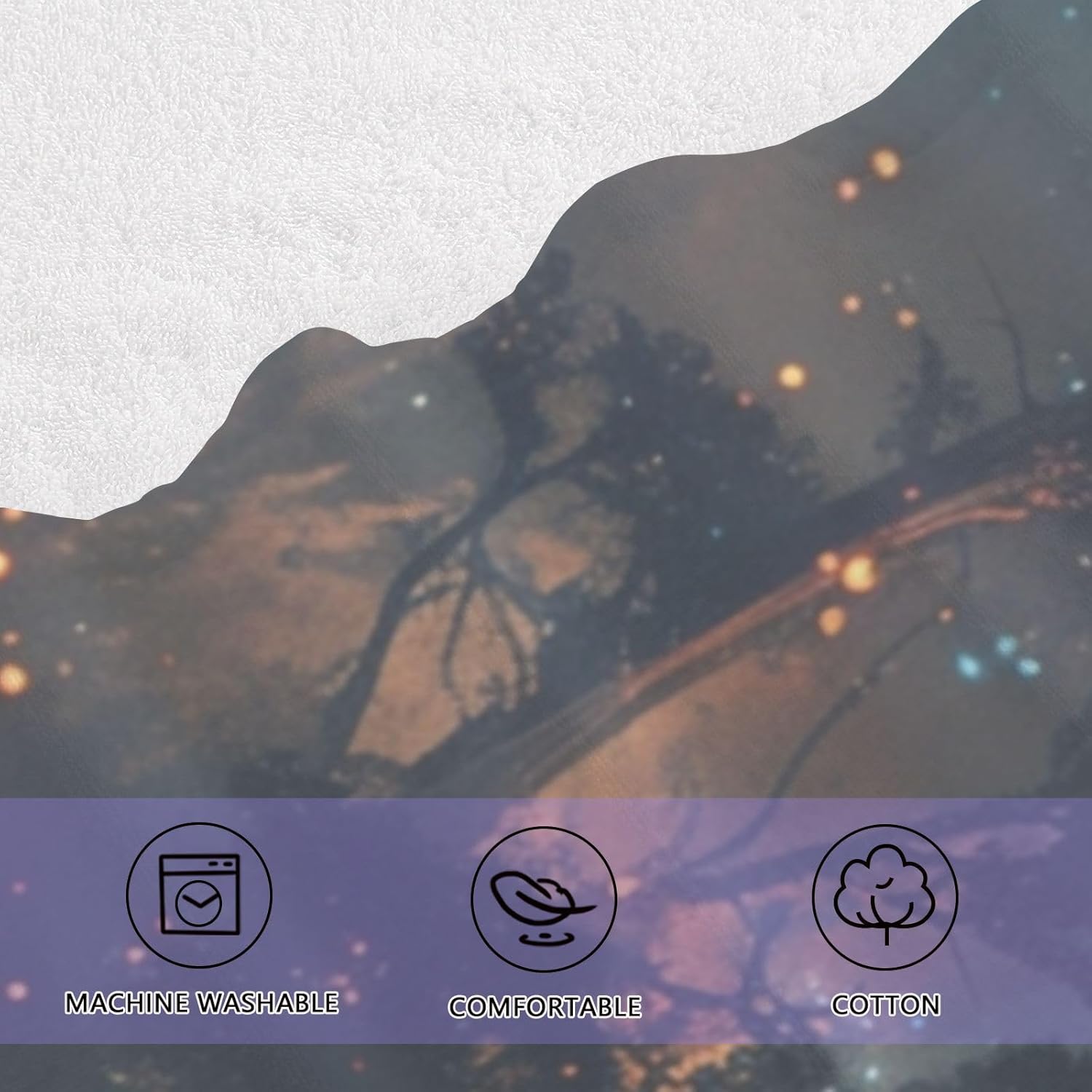 Hand Towels Premium Soft and Highly Absorbent Starry Night and Stars 2 Pcs Towels for Bathroom Set 100% Cotton Decorative Face Towels