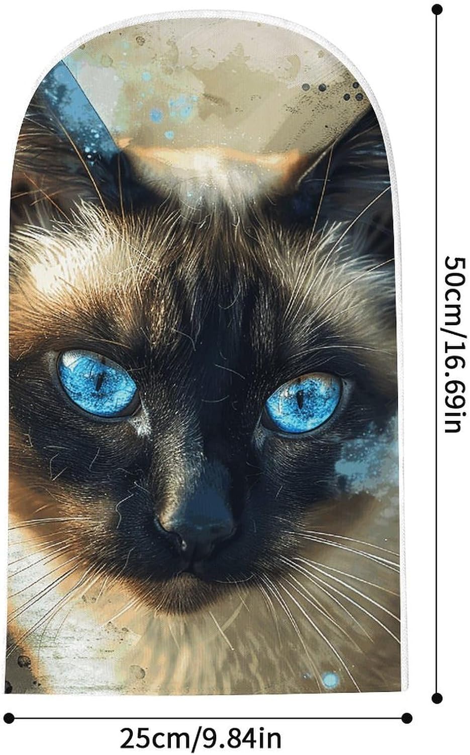 Siamese Cat Art Face Shielding Protection for Women, Funny Cooling Mask for Men, Breathable Full Head Mask for Outdoor, Full Face Cover for Cycling, Windproof Hood Cover White image 2