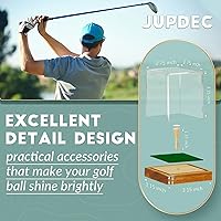 Vista 3 de JupDec Estuche de exhibición de pelotas de golf de acrílico transparente con base de madera y camiseta, caja de almacenamiento transparente