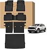 Peleus Floor Mats for Nissan Kicks 2025 2026,TPE All Weather Protection 2 Rows Car Floor Liners with Cargo Liner Backrest Mat for Nissan Kicks Trunk MatBackrest MatsFloor Mats