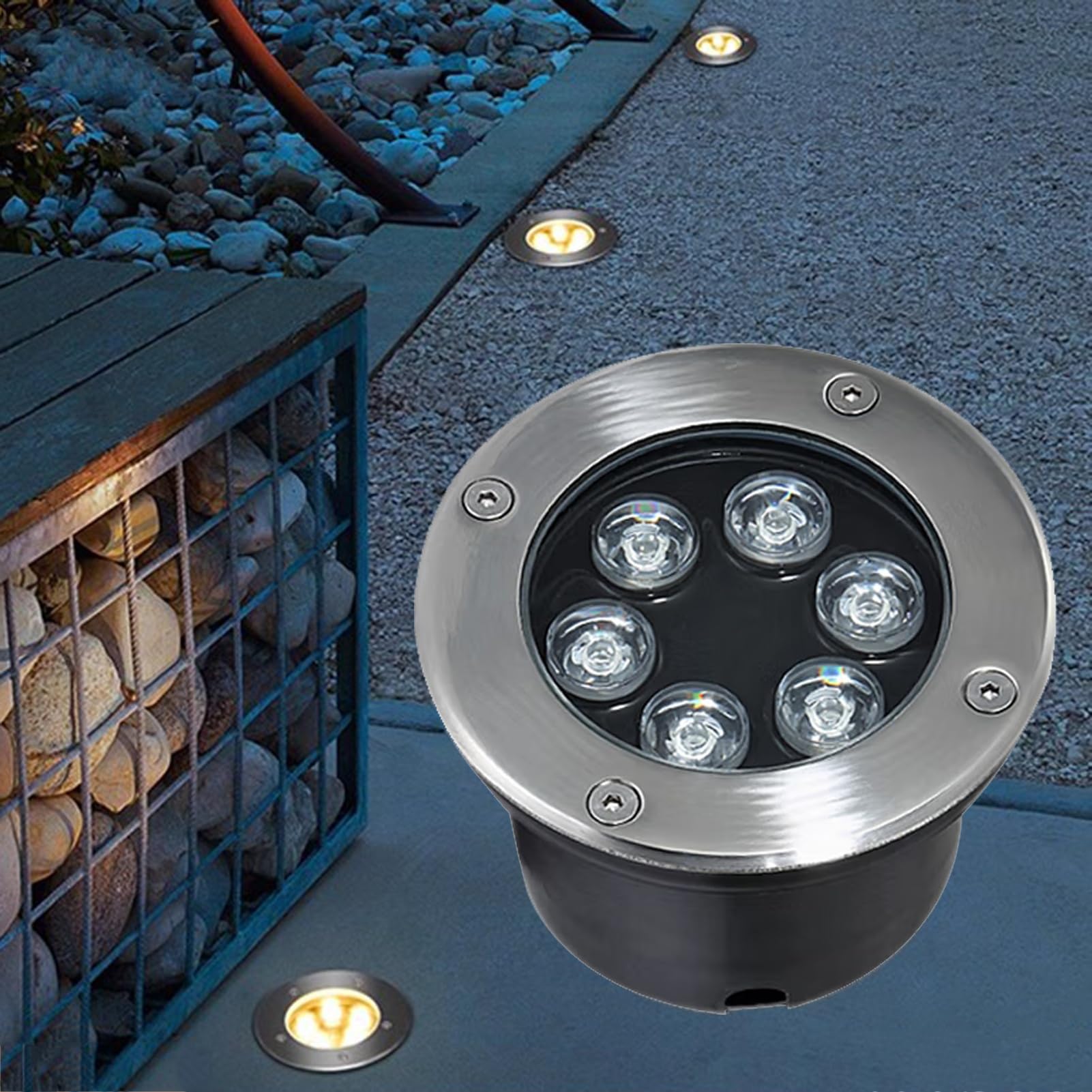 Zewnętrzna Lampa Gruntowa Led Do Wkopania W Ziemię, Ip66, Wodoodporna, Wbudowana Lampa Podziemna, Ac85-265V, Do Ogrodu, Patio, Ścieżki, Podjazdu, Oświetlenia Krajobrazu, Czerwona, 15 W
