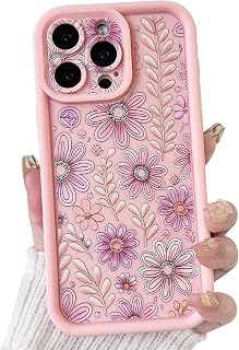 Lovmooful for iPhone 15 Pro Max Case Cute Color Flower Floral-Light Pink