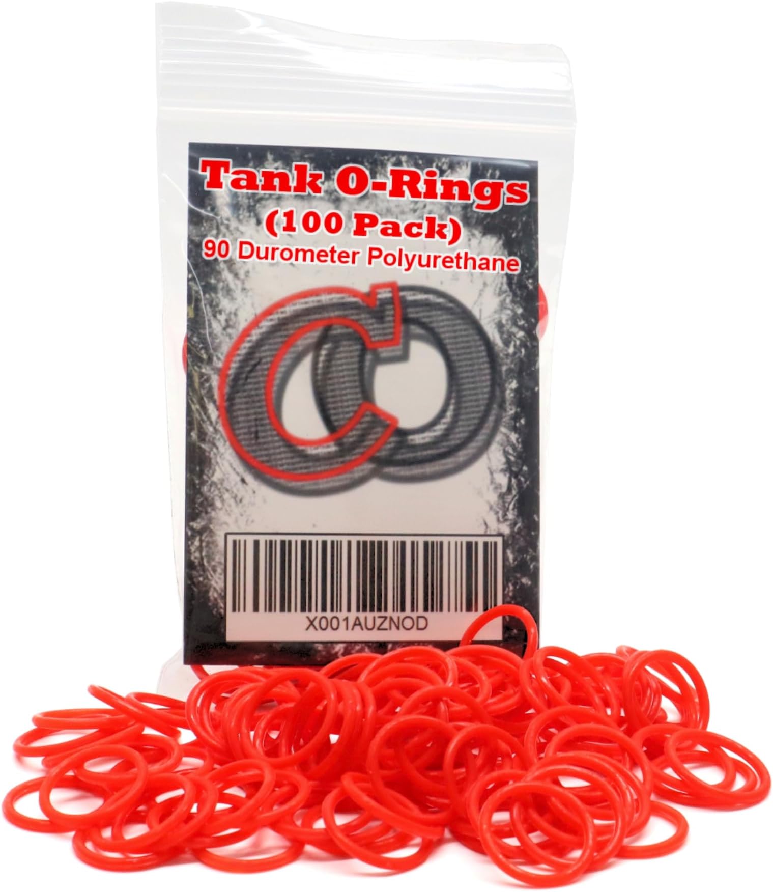Captain O-Ring 100 Polyurethane CO2 / HPA Tank (90 Durometer) [RED] - Replacement Urethane orings for Paintball co2 / high Pressure air Tanks