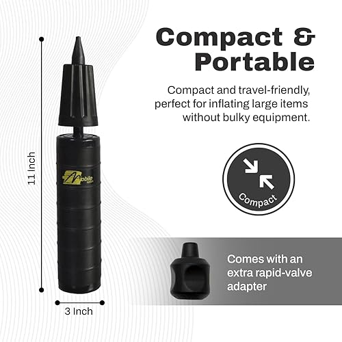 Miniatura 6 de Bomba de aire higiénica de mano - para salón móvil original y profesional, juguetes inflables, pelotas de ejercicio y otros juguetes inflables