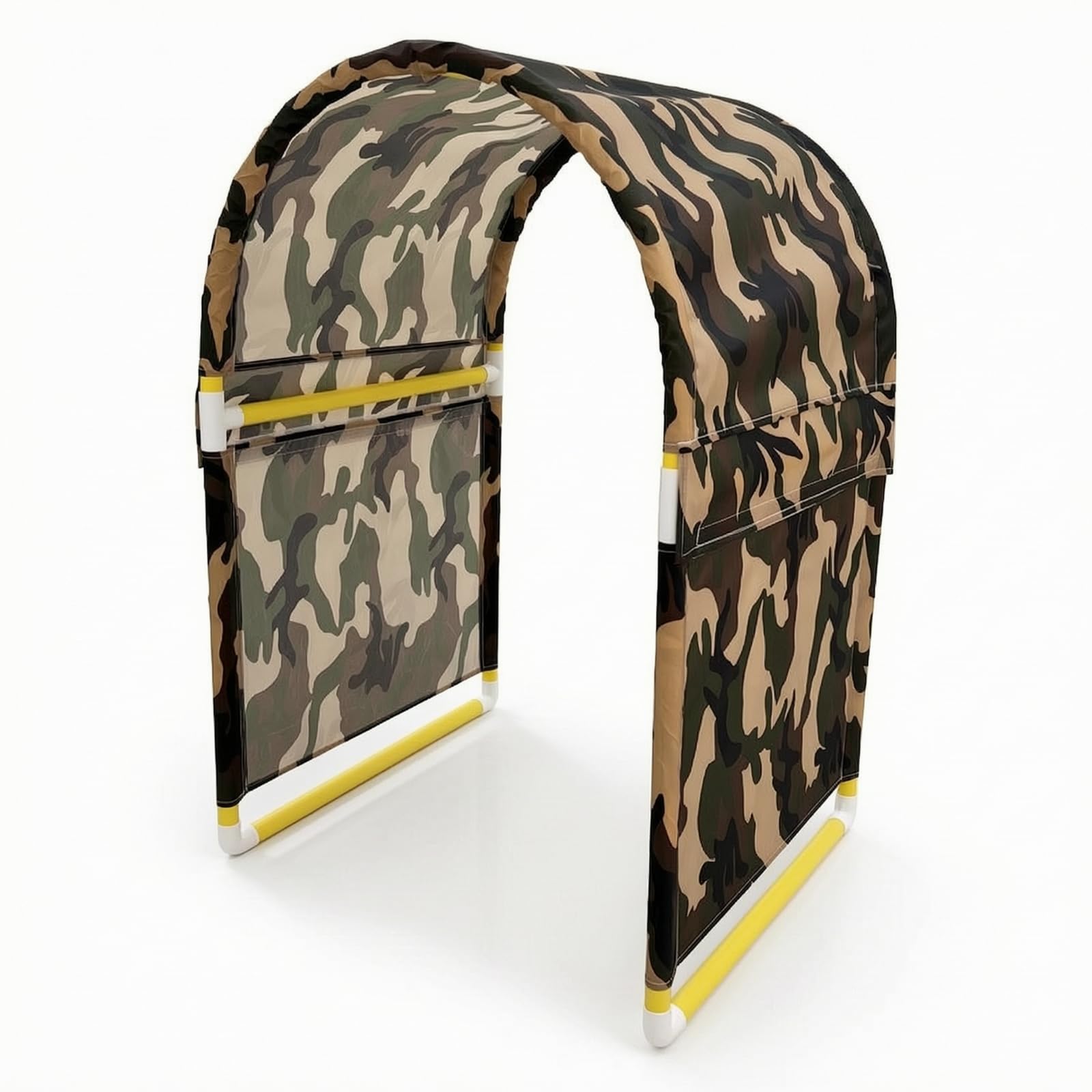 predolo Tunnel Arco con Copertura in Tessuto Autoportante Tunnel con Struttura in PVC Motorio Giocattolo per Casa, Mimetico