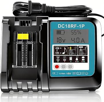 DC18RC Rapid Charger for Makita 18V Battery Charger Compatible with Makita Battery 14.4V-18V LXT Li-ion Battery Charger