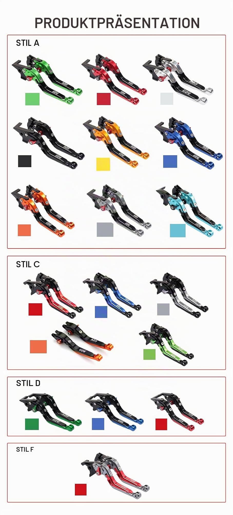 Klappbare ausziehbare Motorradgriff Bremskupplungshebel für KTM 390 Adventure ADV Duke390 Duke RC 125 200 390