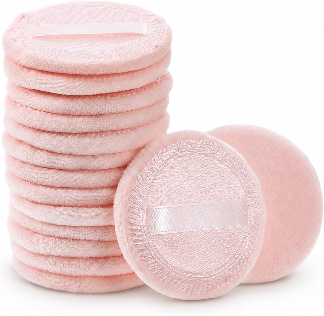 15PCS Cotton Cosmetic Face Makeup Pads with Ribbon