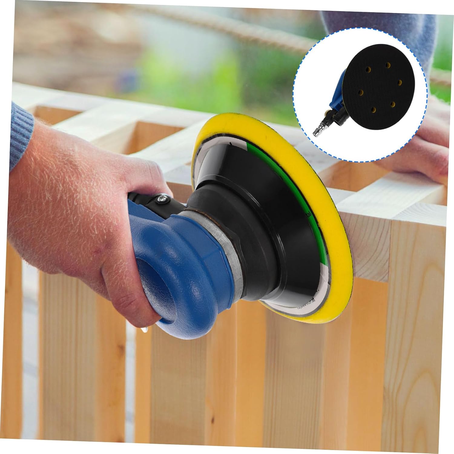ORFOFE Pneumatic Air Angle Sander Polisher Lightweight Grinding Tool for Waxing Polishing and Sanding Auto Detailing and DIY Projects
