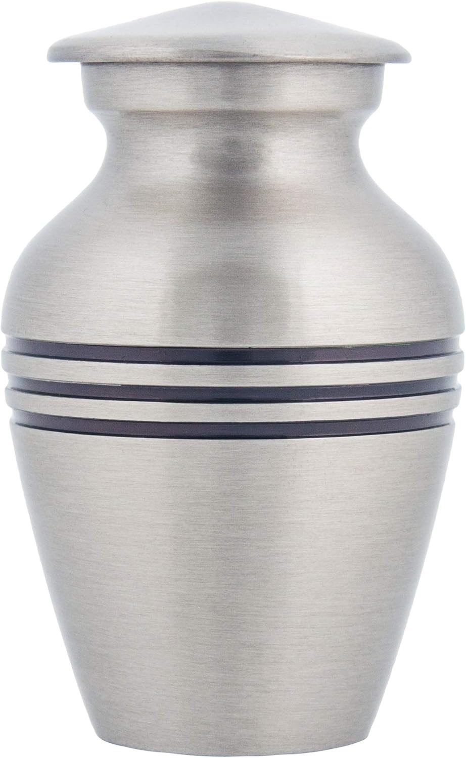 Small Urns for Human Ashes Keepsake - Set of 1 in Pewter - Mini Cremation Urns - Memorial Ashes Urn with Case, Velvet Pouch and Funnel - Miniature Burial Funeral Urns for Sharing Ash