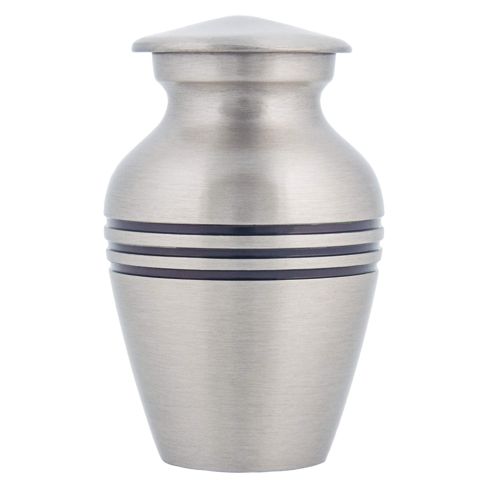 Adera DreamsSmall Urns for Human Ashes Keepsake - Set of 1 in Pewter - Mini Cremation Urns - Memorial Ashes Urn with Case, Velvet Pouch and Funnel - Miniature Burial Funeral Urns for Sharing Ash