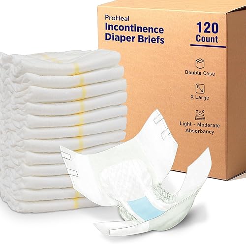 Miniatura 8 de Pañales para adultos para incontinencia, paquete de 100 unidades, para hombres y mujeres, acolchado con bloqueo de humedad y olor, absorción ligera