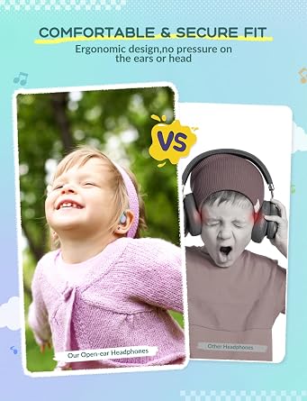 iClever OWS01 Kids Bluetooth Headphones, Air Conduction Open Ear Headphones