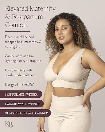Kindred Bravely Sublime Nursing & Maternity Plunge Bra Crop Top for Breastfeeding