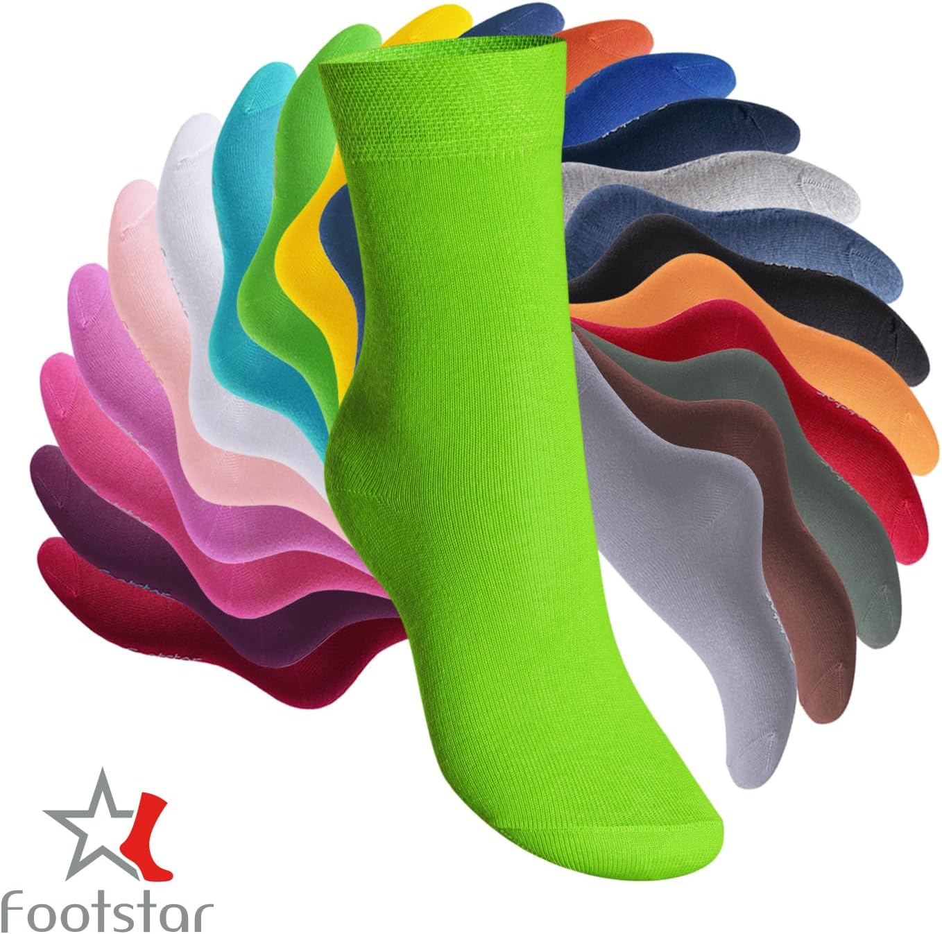 Chaussettes Mi-hautes DP...am Bébé Taille 23/26 - Blanc Rayé Jaune Gris, Coton