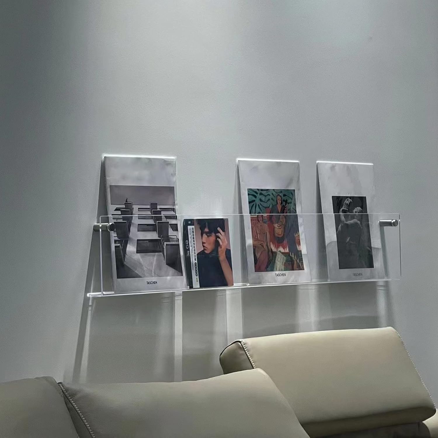 Acryl Zeitschriftenständer Wandhalterung - Transparenter Organizer Für Büro & Kinderzimmer 110cm