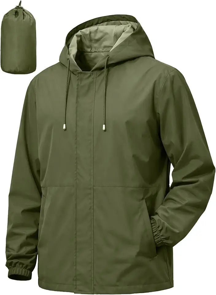 Jaqueta de chuva masculina, impermeável, corta-vento, capa de chuva, ciclismo, corrida, caminhada, golfe, viagem, capuz, leve, embalável