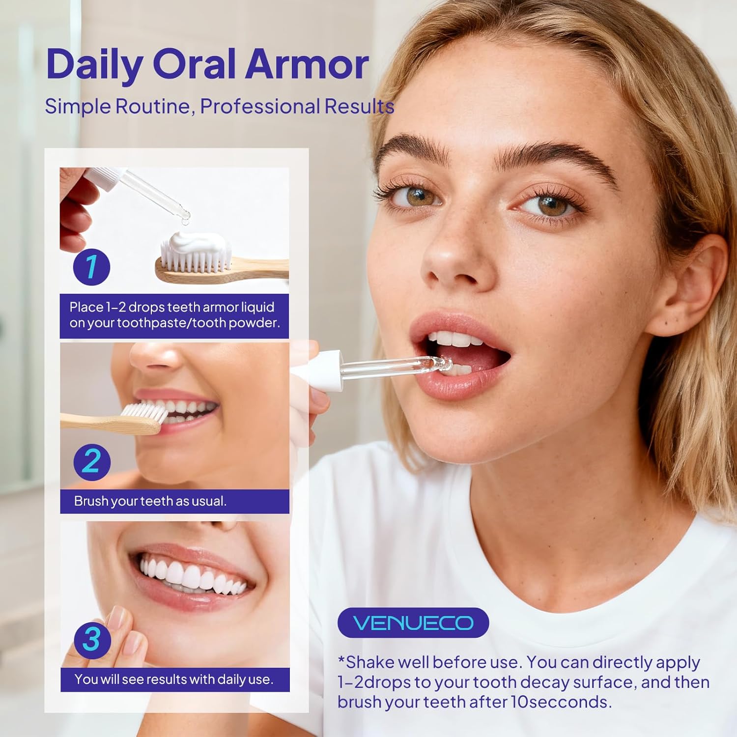 Tooth Armor Liquid with Nano-Hydroxyapatite and Theobromine: Strengthens Enamel and Reduces Sensitivity - Enhances Natural Shine – Gentle Daily Oral Care for a Healthy and Fresh Smile - Image 3