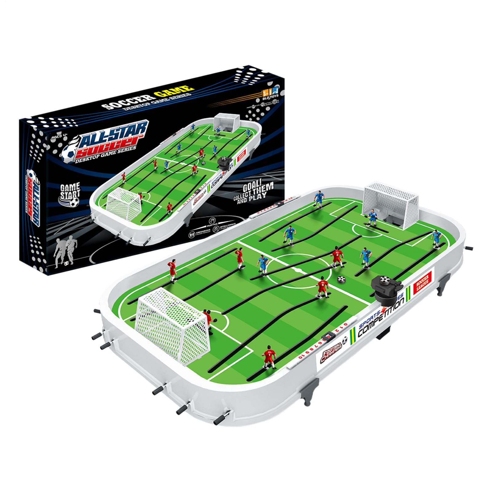 Football Board Game - Multi-Player Indoor Soccer Game for Kids Teens and Adults | Interactive Strategy Family Entertainment Playroom Fun Competitive ABS Games 58.5x31x11.8cm