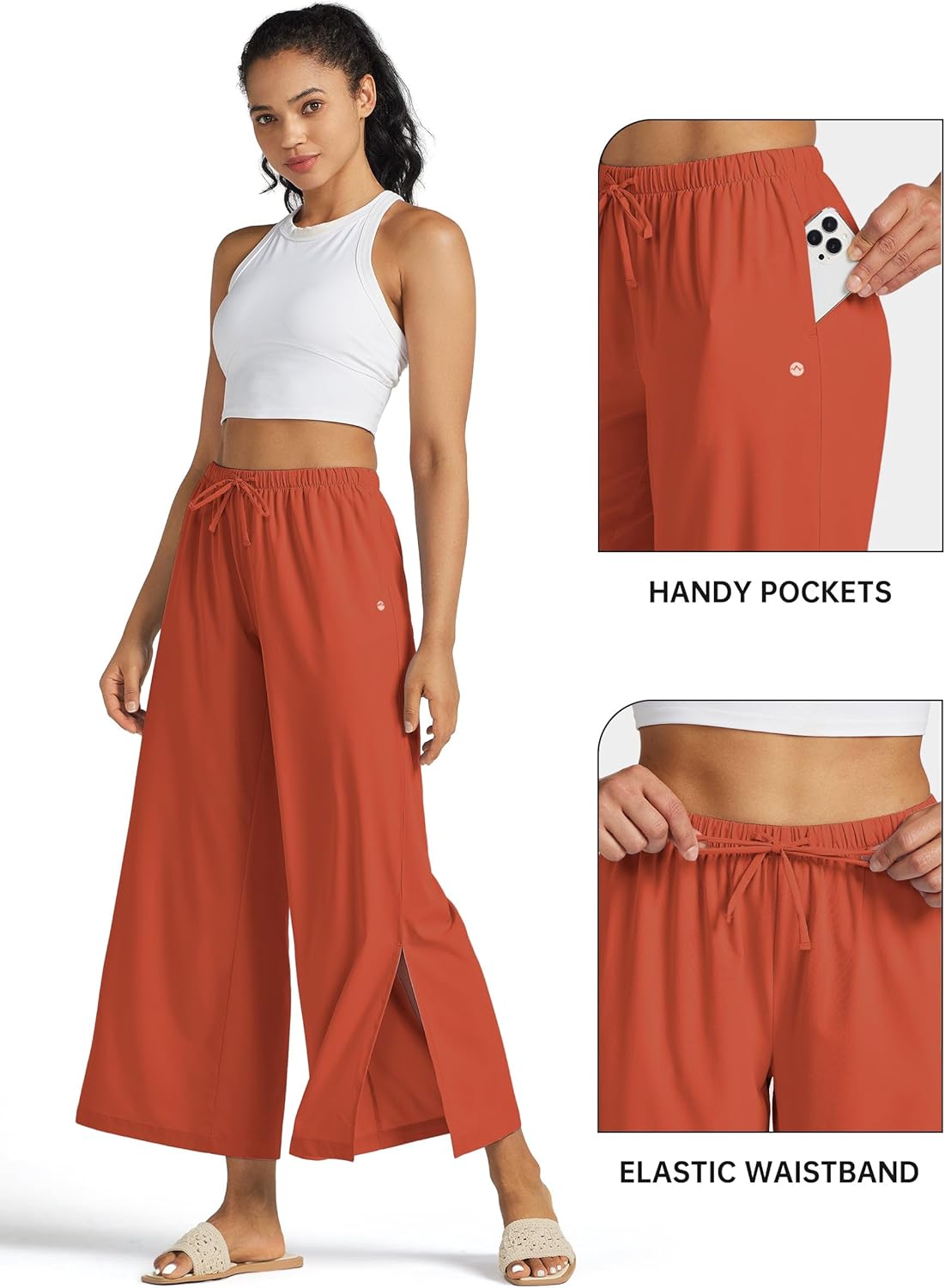 Willit Women's Wide Leg Pants UPF 50+ Swim Beach Pants Lightweight Travel Pants Quick Dry Sun Protective - Image 5