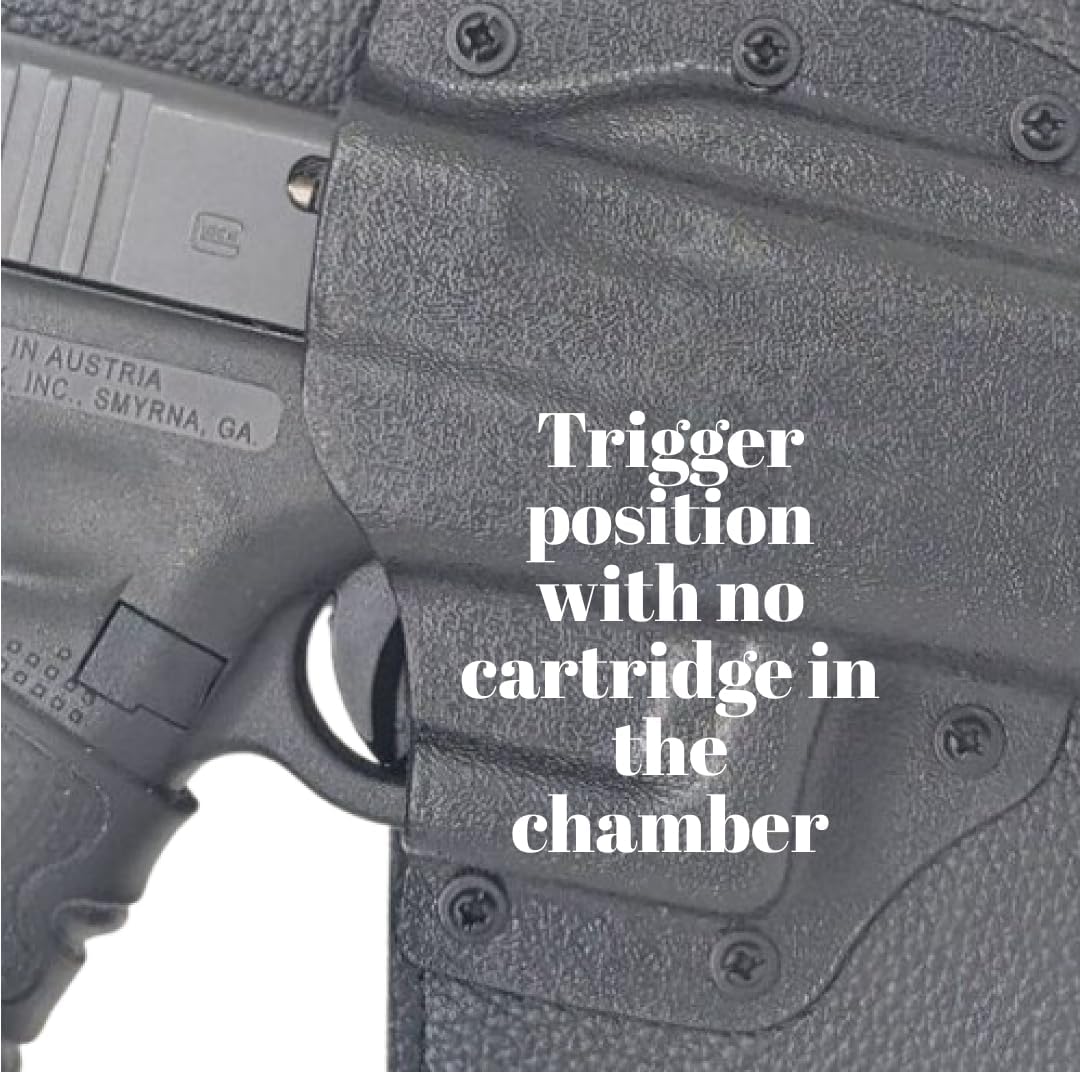 DTOM Ultimate Tuck IWB (Inside The Waistband) Hybrid Holster - RH, Black, fits Glk 17, 19, 26, 22, 23, 27