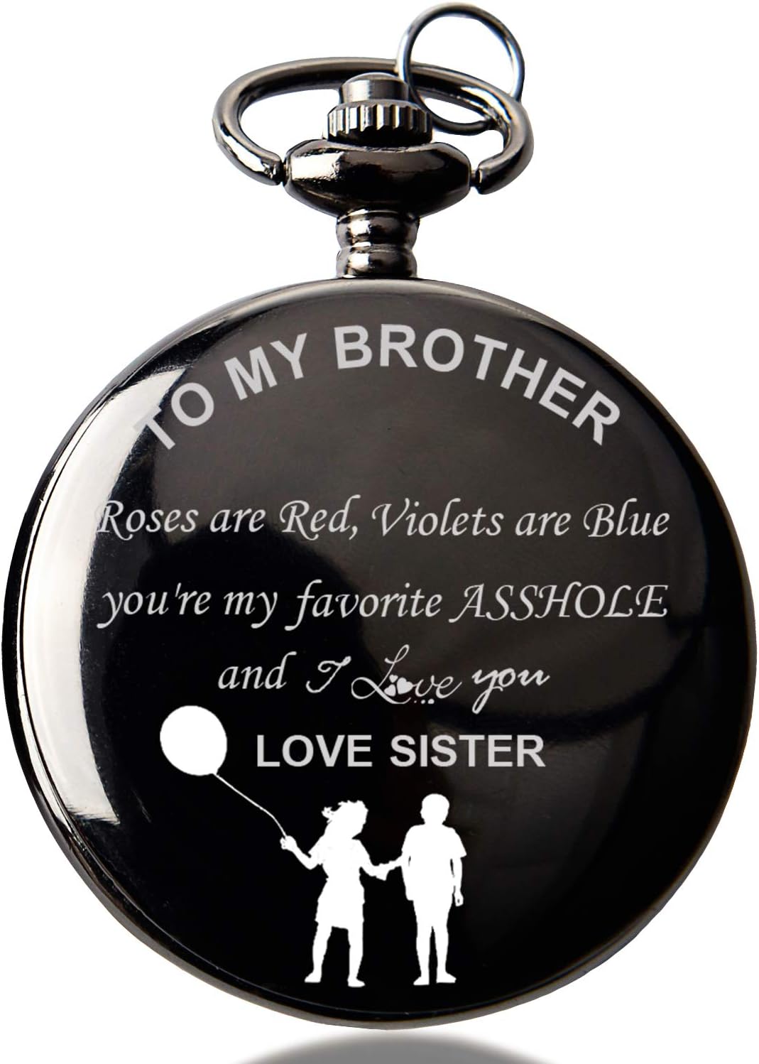 Brother Gifts from Sister to My Brother Pocket Watch Christmas Birthday Graduation Gifts for Brother Adult