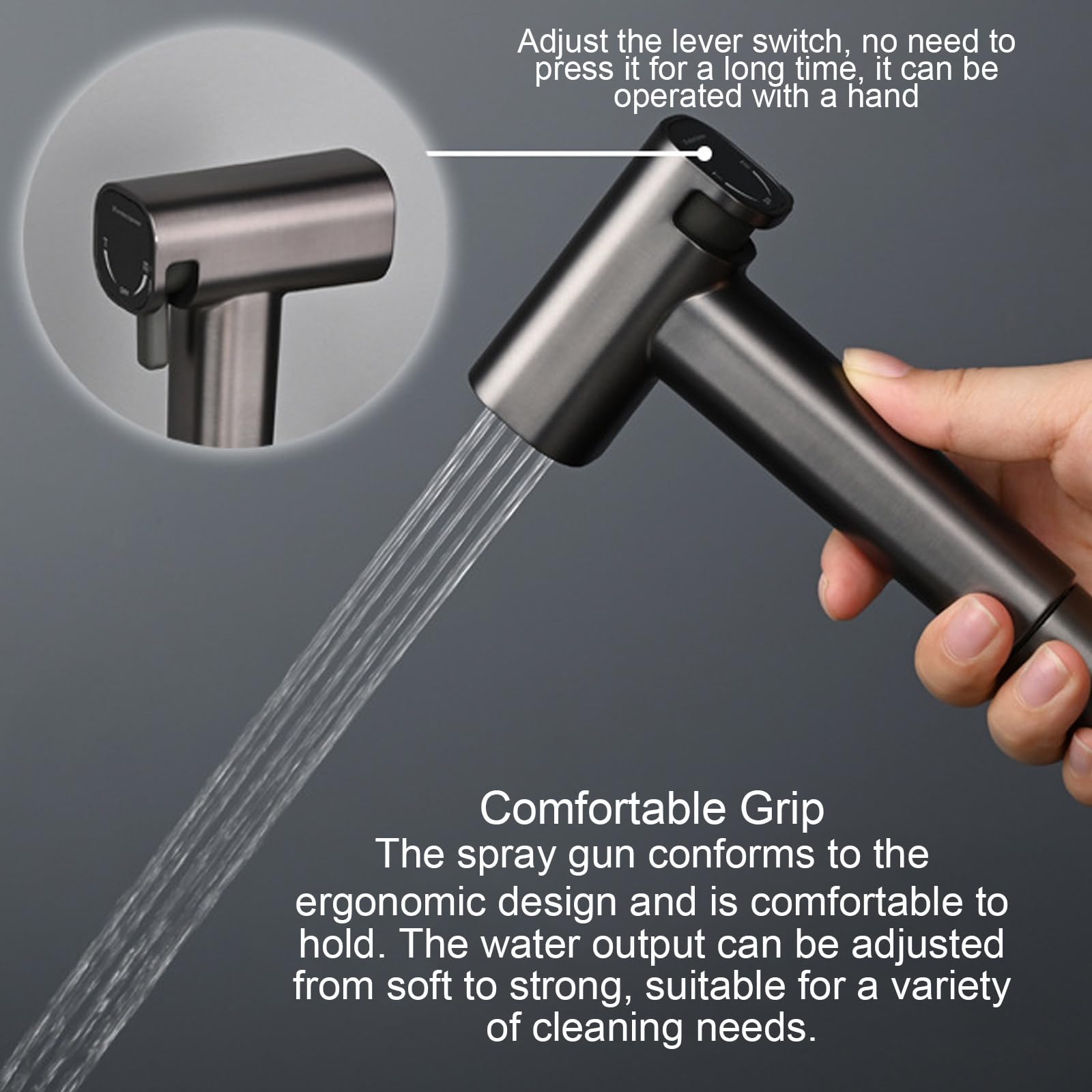 Kit Doccia Bidet Portatile Con Tubo 150cm - Doppia Modalità Getto/Flusso Per Igiene Intima - Foto 5