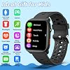 Kids Smart Watch with Puzzle Games, 1.83 Kids Watches Heart Rate, Sleep Monitor, Pedometer, Alarm Clock, Flashlight, Gift for 6-16 Year Old Boys Girls Toys