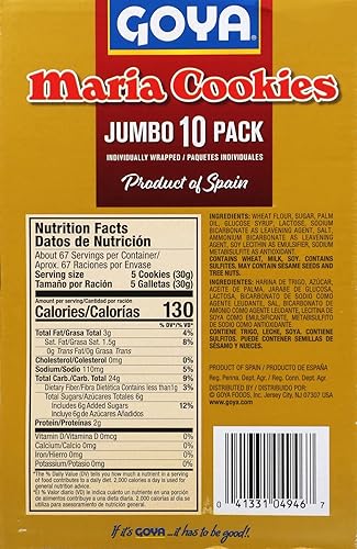 Miniatura 2 de Goya Foods María Galletas, paquete jumbo, 7 onzas (paquete de 10)