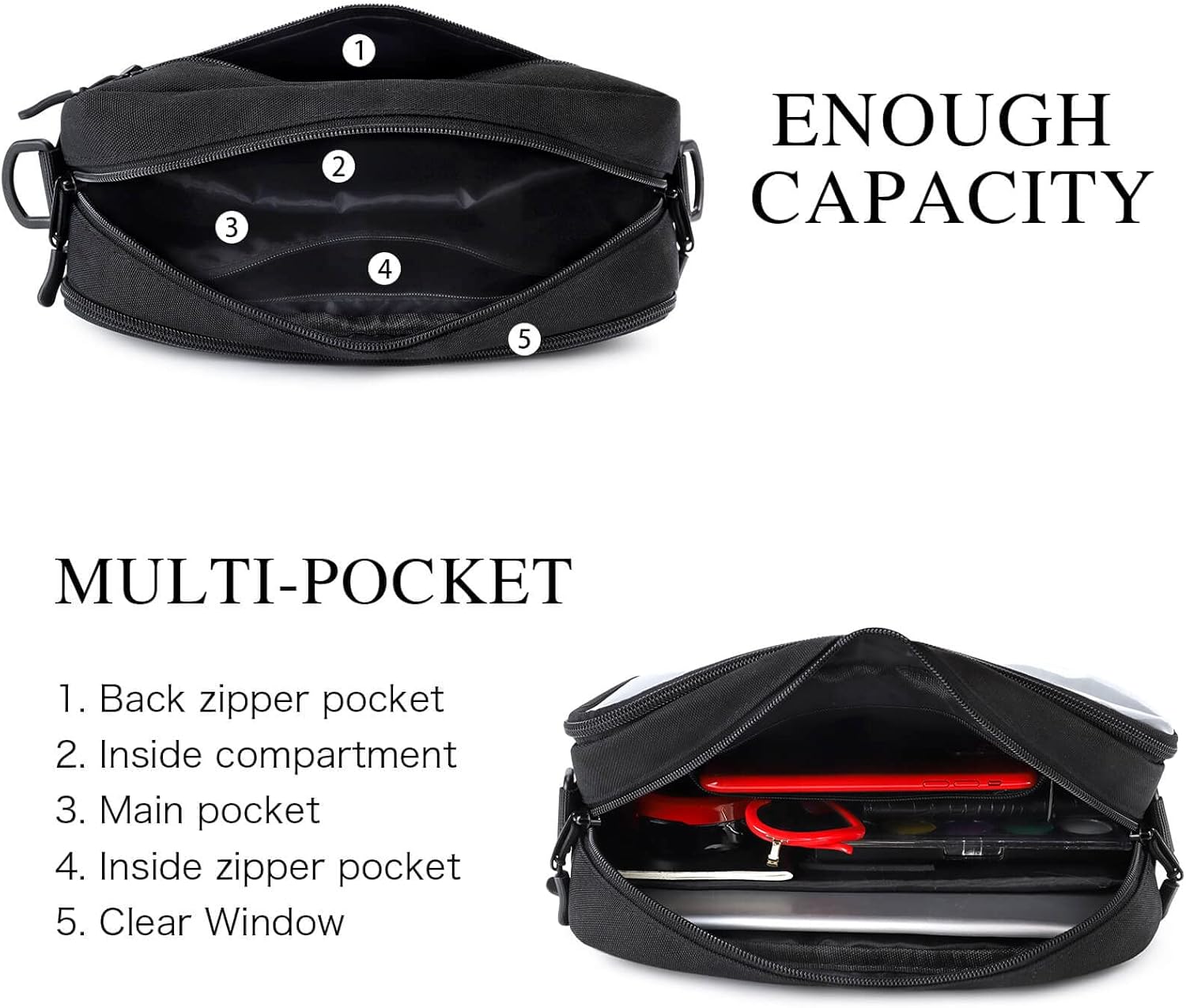 STEAMEDBUN Ita Bag Crossbody Small Ita Purse Pin Display Bag with Insert - Image 5