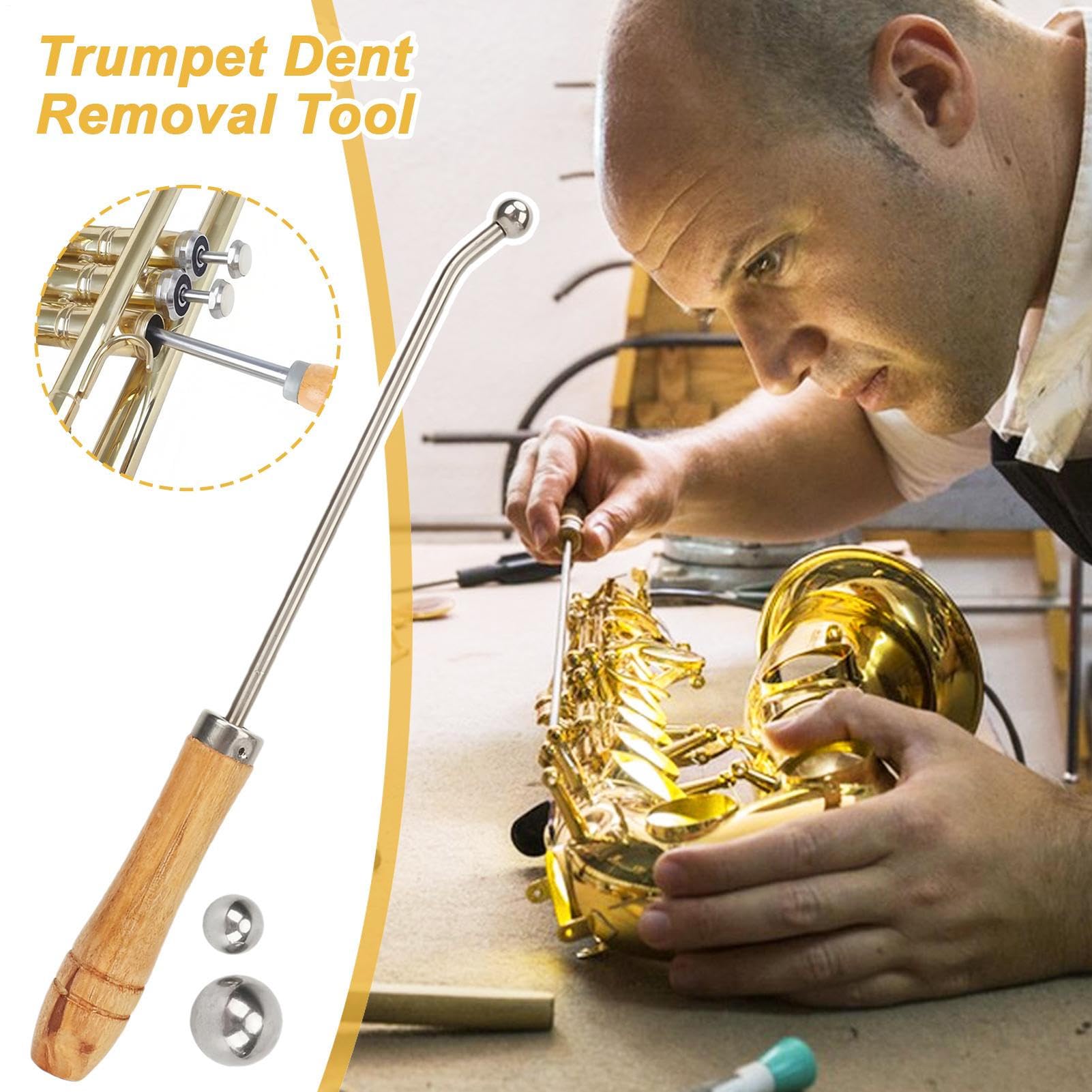 Outils de Réparation de Trombone | Kit d'Outils de Réparation de Trompette Débosselage - Kit D'Entretien En Acier Inoxydable Pour Instruments À Vent