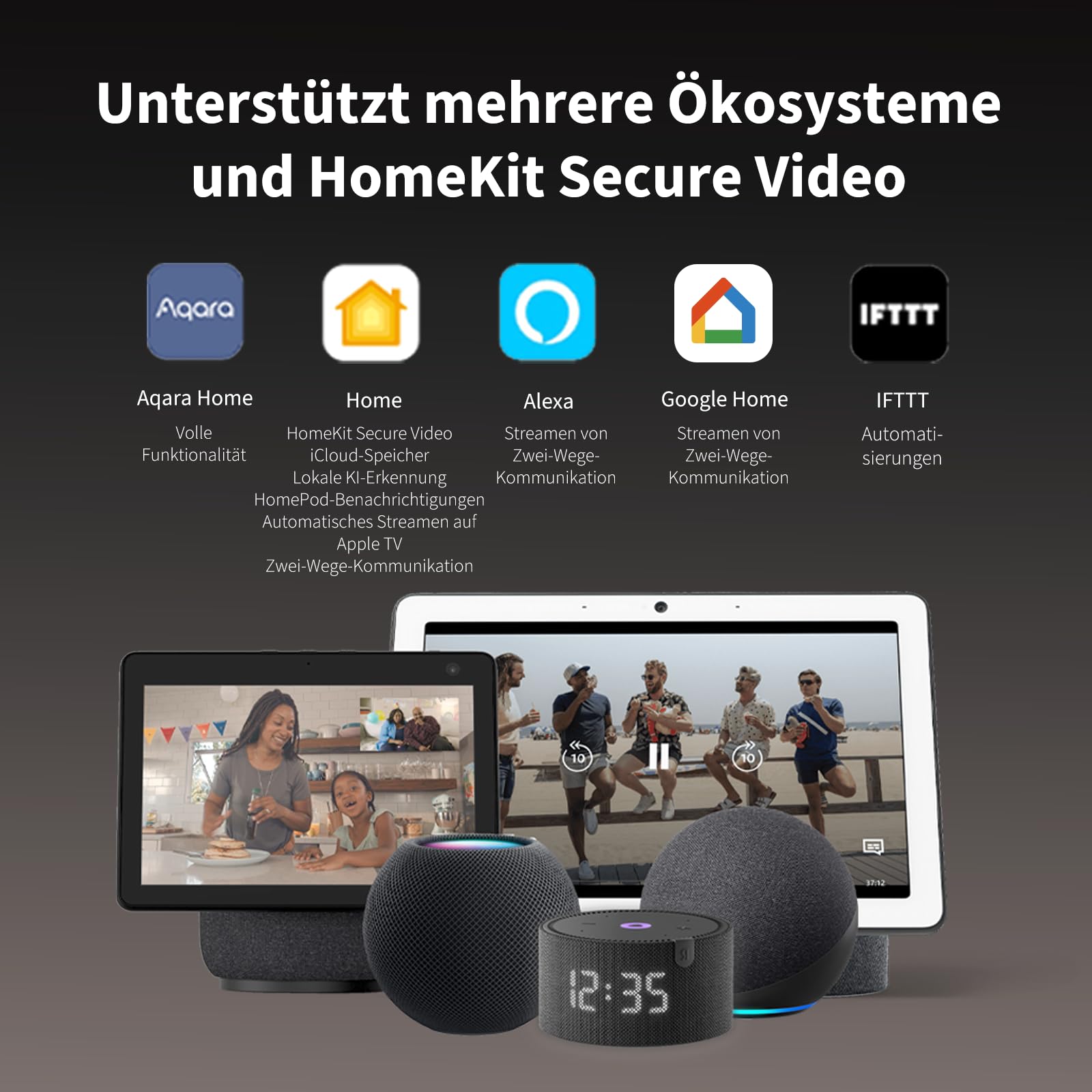 Aqara Smarte Video-Türklingel G4 (inkl. Klingel) | 1080p FHD HomeKit Secure -Kamera, Lokale Gesichtserkennung und Automatisierungen, Unterstützt Alexa, Apple Home, Google