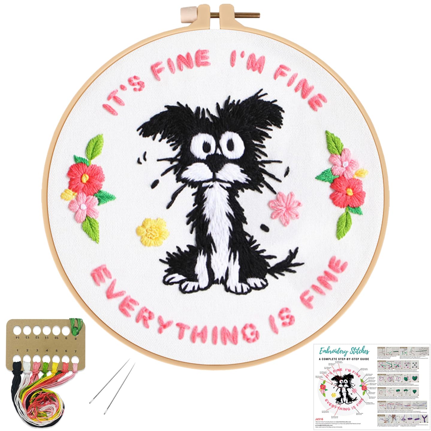 Daisy Embroidery Kit for Beginners - Easy Floral Craft -15 Daisy Embroidery Kit for Beginners - Easy Floral Craft -15