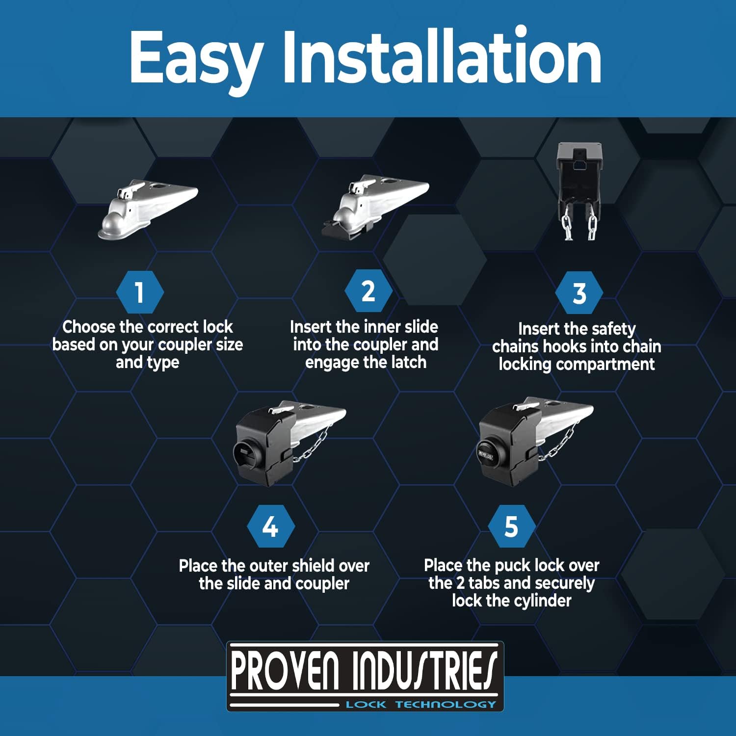 Easy Installation steps for Proven Industries Trailer Lock