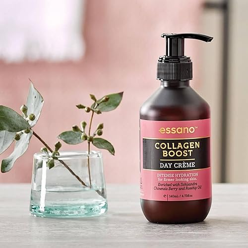 Miniatura 4 de Essano Hidratante facial de colágeno con aceite de rosa mosqueta y bayas de Schisandra Chinensis, ayuda antienvejecimiento, crema facial diaria de